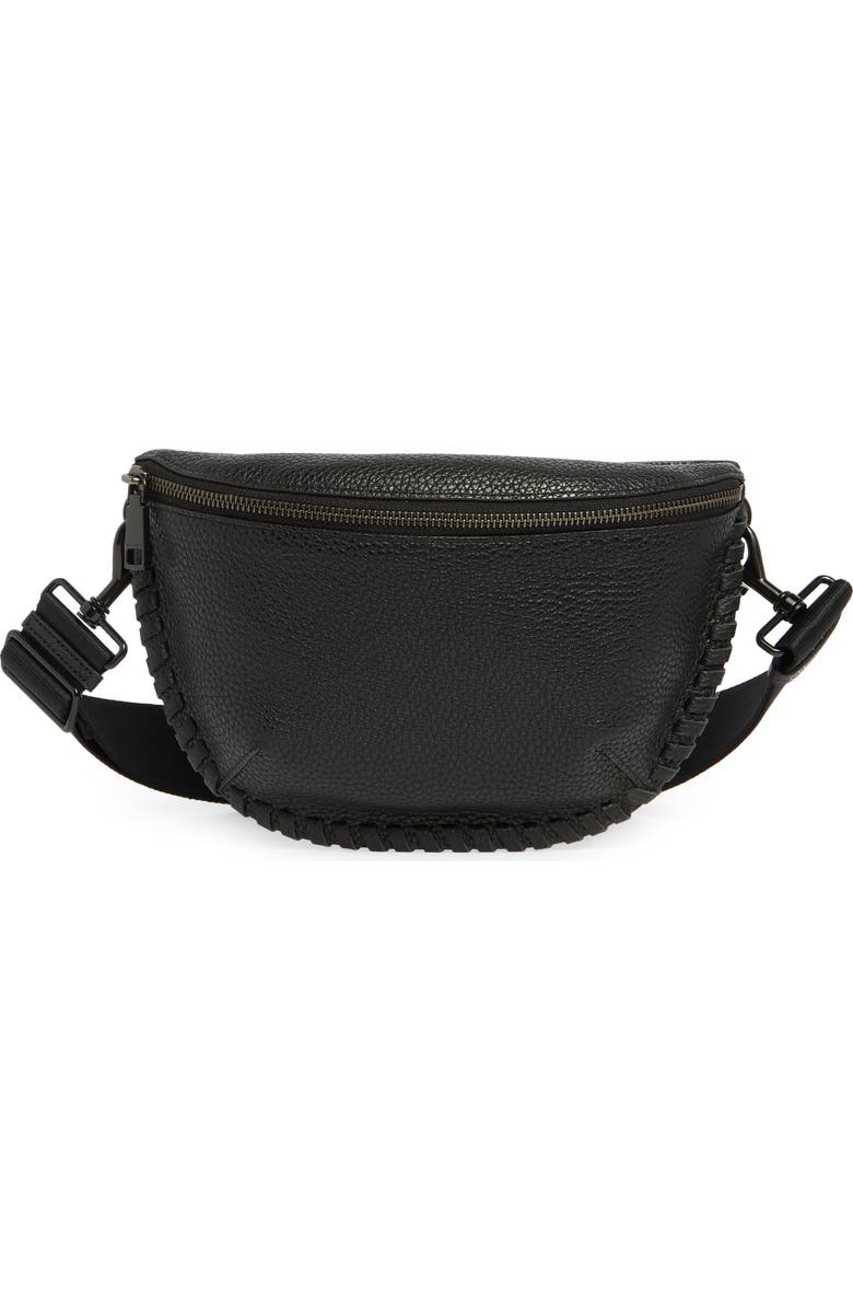 Rebecca Minkoff Darren Whipstitch Leather Belt Bag, Main, color,