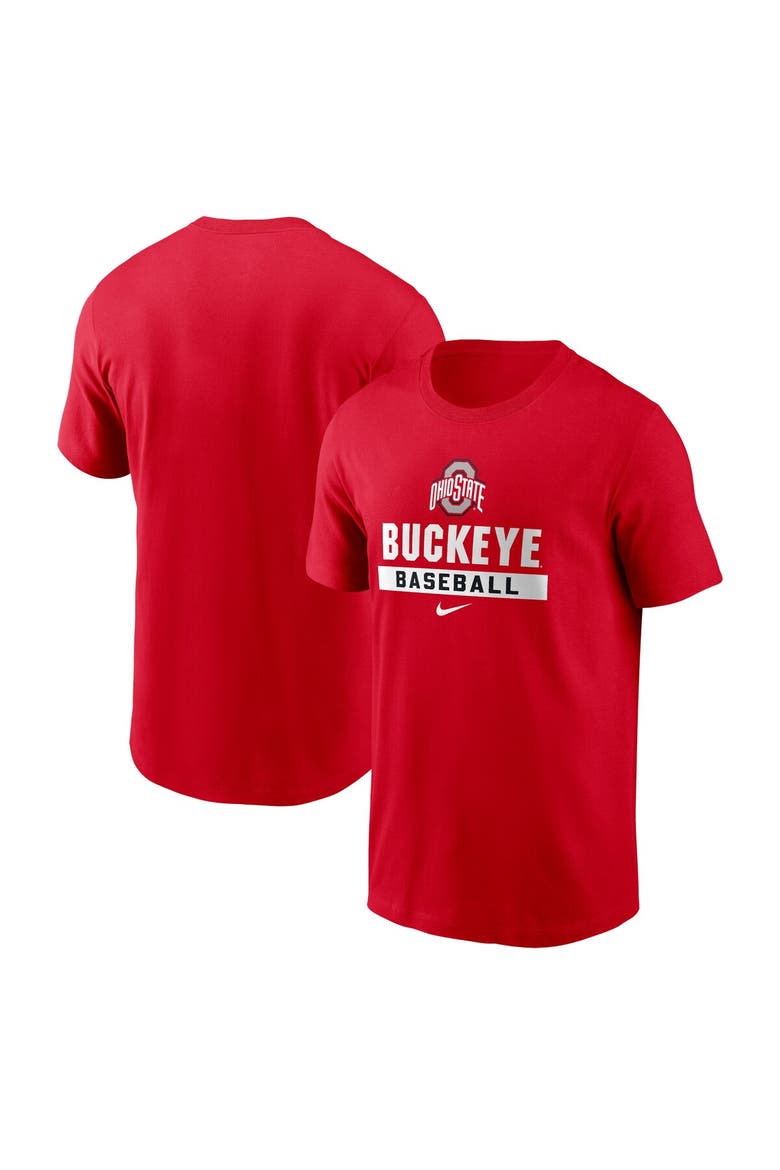 Men's Nike Scarlet Ohio State Buckeyes Baseball T-Shirt, Main, color, Scarlet