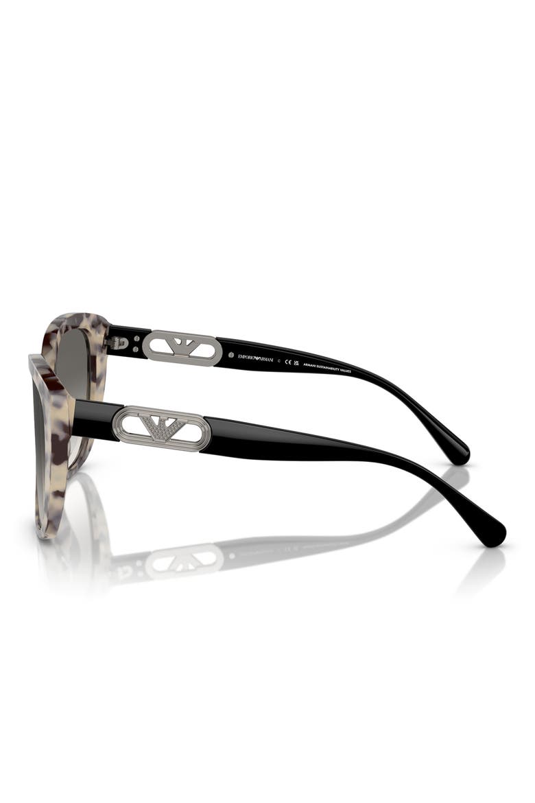 54mm Gradient Butterfly Sunglasses, Alternate, color, HAVANA CREAM / GRADIENT GREY