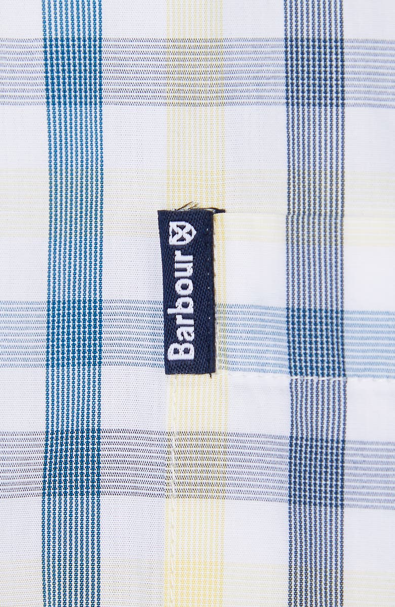 Barbour Tailored Fit Tattersall Short Sleeve Button-Down Shirt, Alternate, color, 