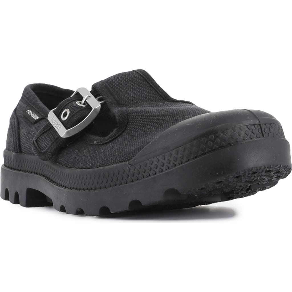 Palladium Pampa Mary Jane Flat In Black