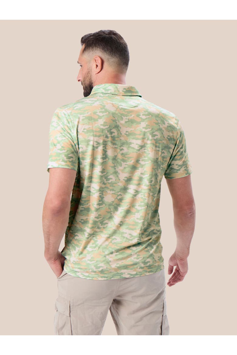 Knit Short Sleeve Performance Polo, Alternate, color, Sage Trail Camo