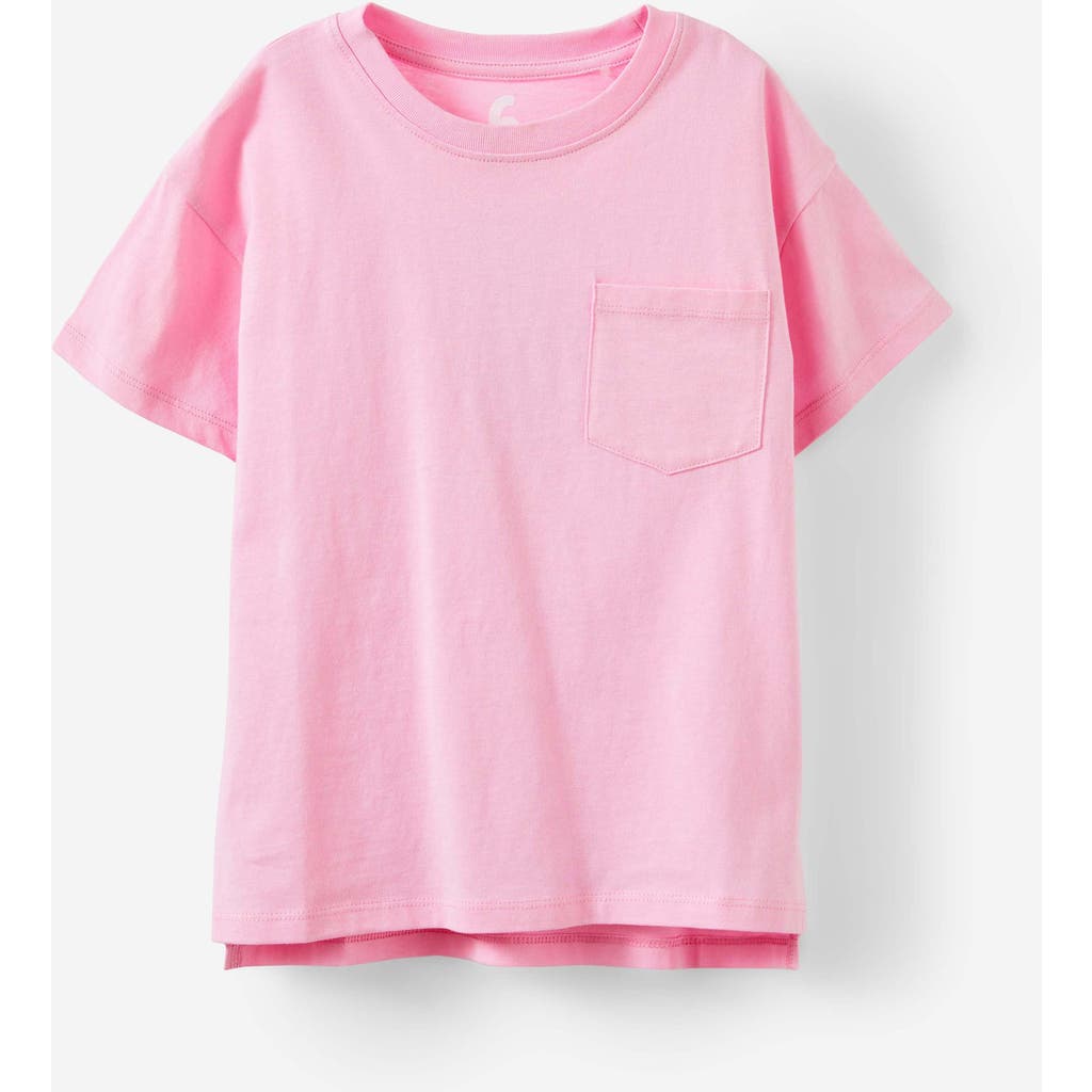 Shop Cotton On Kids Kid's Poppy Short Sleeve Graphic Print Tee In Washed Fairy Pink Pocket