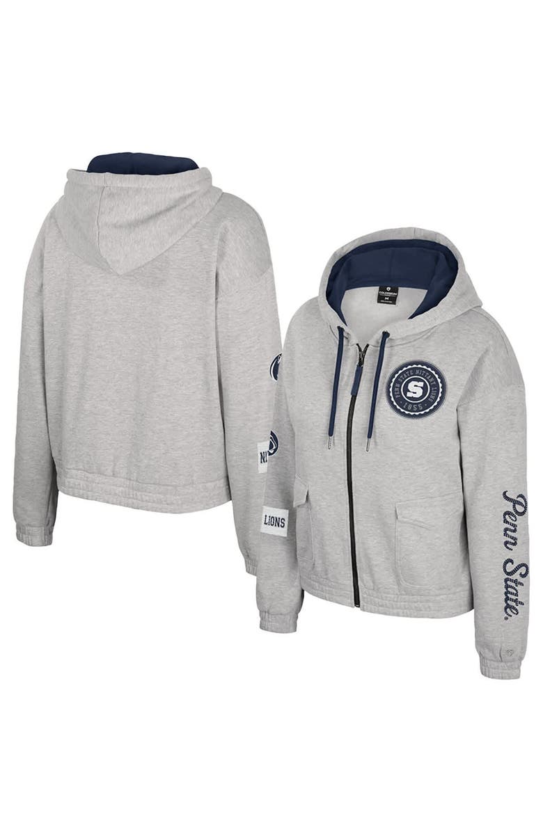 COLOSSEUM Women's Colosseum Gray Penn State Nittany Lions Alfie Full-Zip Hoodie Jacket, Main, color, Gray