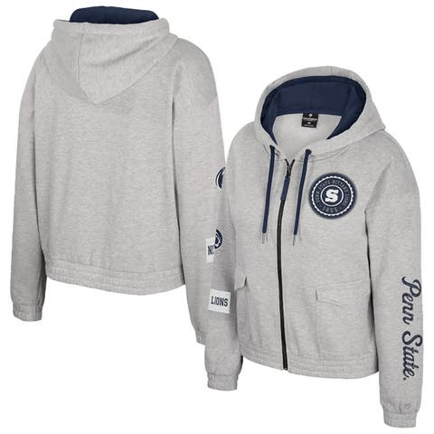 Women's Colosseum Gray Penn State Nittany Lions Alfie Full-Zip Hoodie Jacket