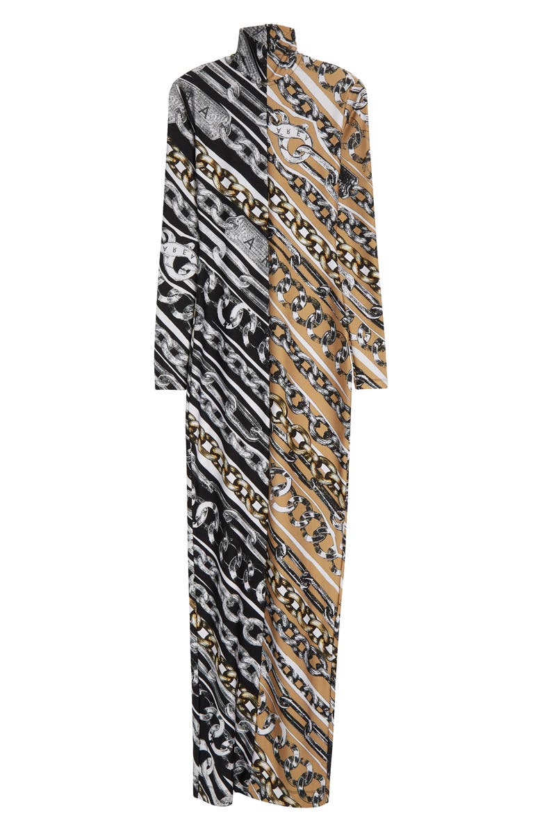 Area Chain Print Long Sleeve Dress, Alternate, color, 