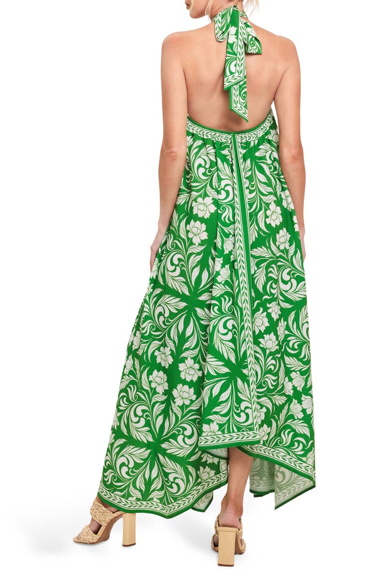 Print Maxi Dress, Alternate, color, GREEN