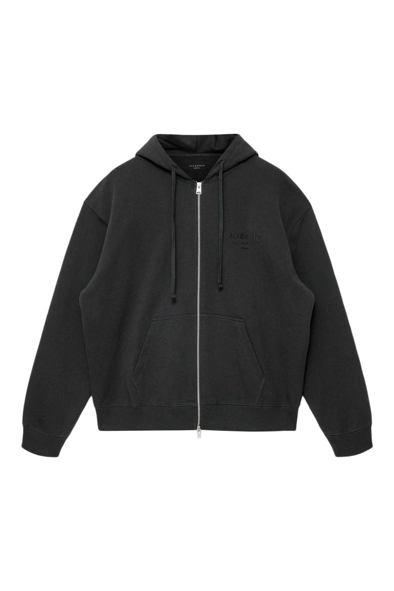 Xander Cotton Zip-Up Hoodie, Main, color, CARTER GREY