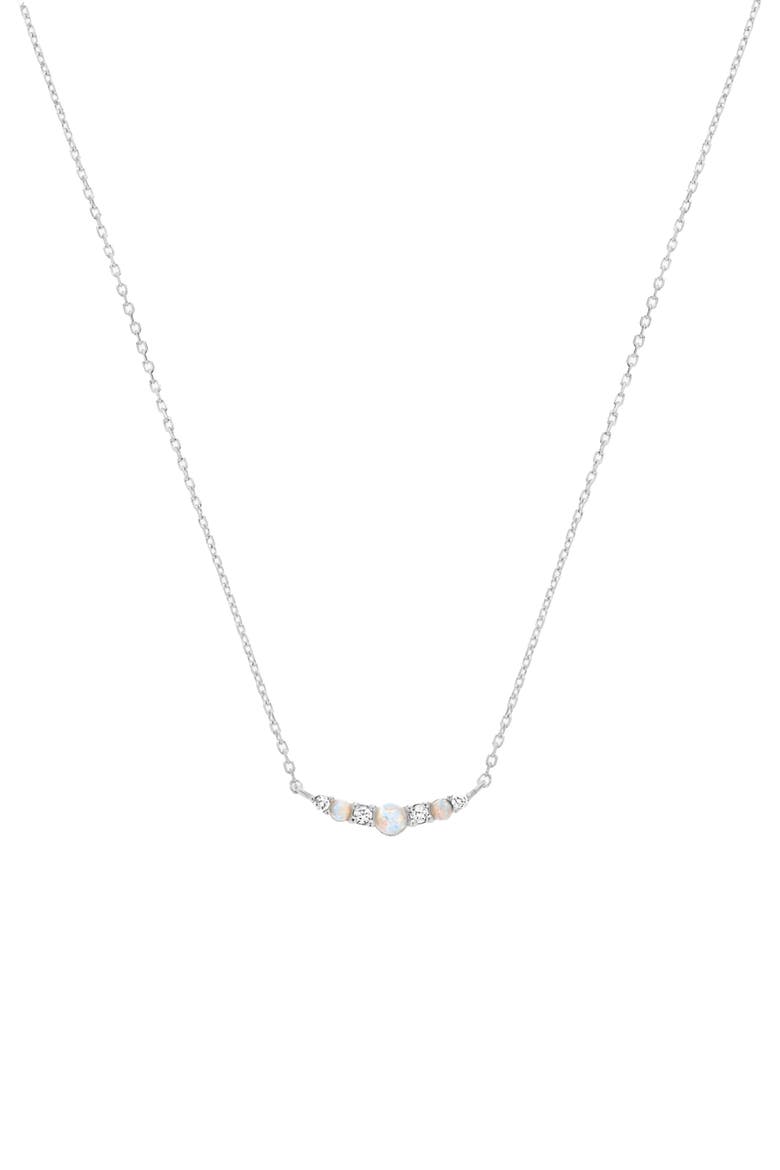 Sterling Silver 18k Gold Plated Cloris Necklace Dainty Delicate, Main, color, Silver