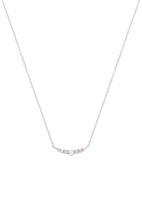 Sterling Silver 18k Gold Plated Cloris Necklace Dainty Delicate
