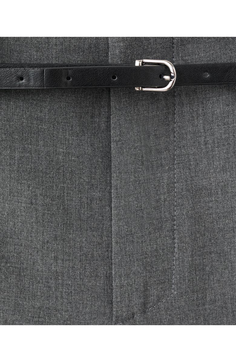 MANGO Selection Belted Straight Leg Pants, Alternate, color, Gray