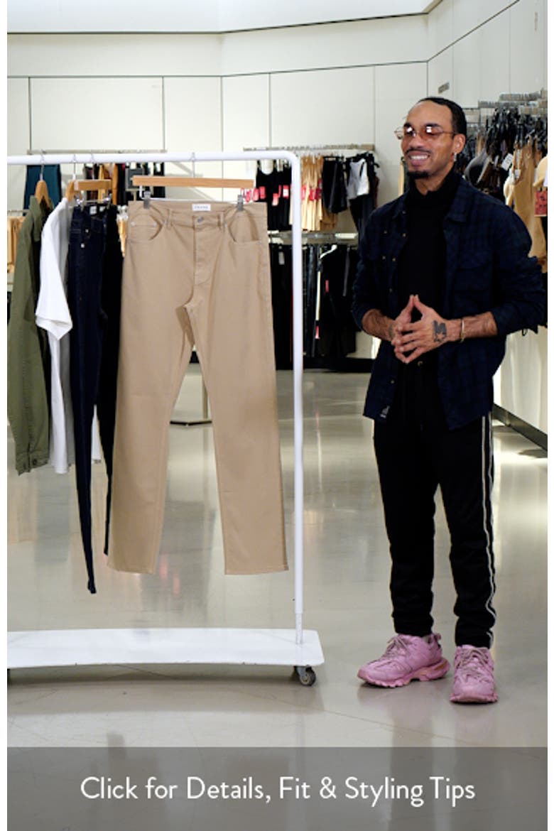Modern Straight Leg Five-Pocket Twill Pants video