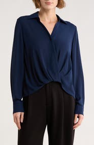 Gemma + Jane Crossover Long Sleeve High-Low Top