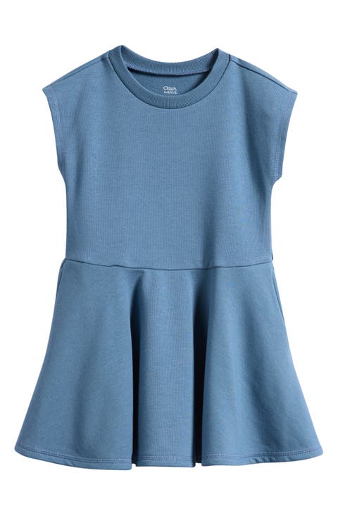 Kids' Drop Waist Cotton Blend Dress (Baby & Toddler)