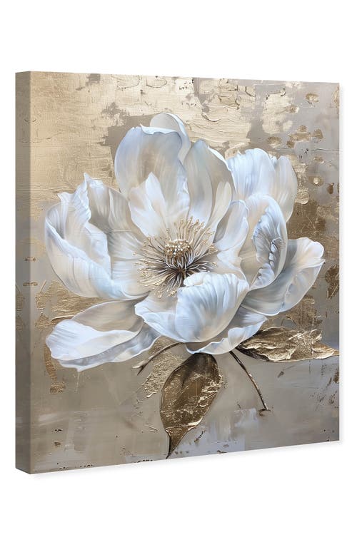 Wynwood Studio Athena's Flower Canvas Wall Art In White