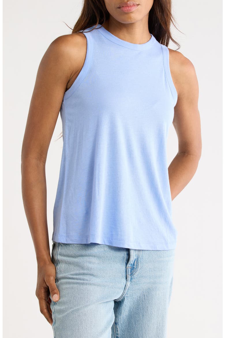 High Neck Tank, Main, color, AQUA BLOOM