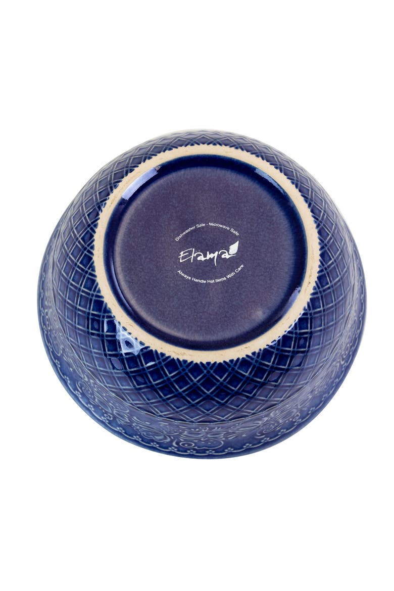 Indigo Lotus 16 Piece Square Dinnerware Set, Alternate, color, Blue