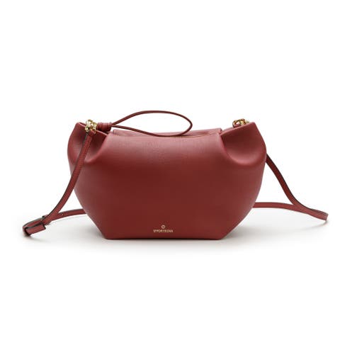 Marta Leather Clutch Bag With Shoulder Strap