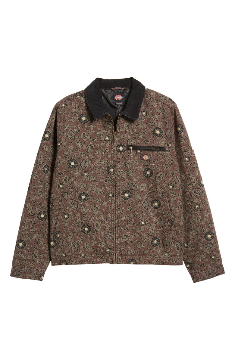 Dickies Ellis Floral Duck Canvas Zip Jacket, Alternate, color,