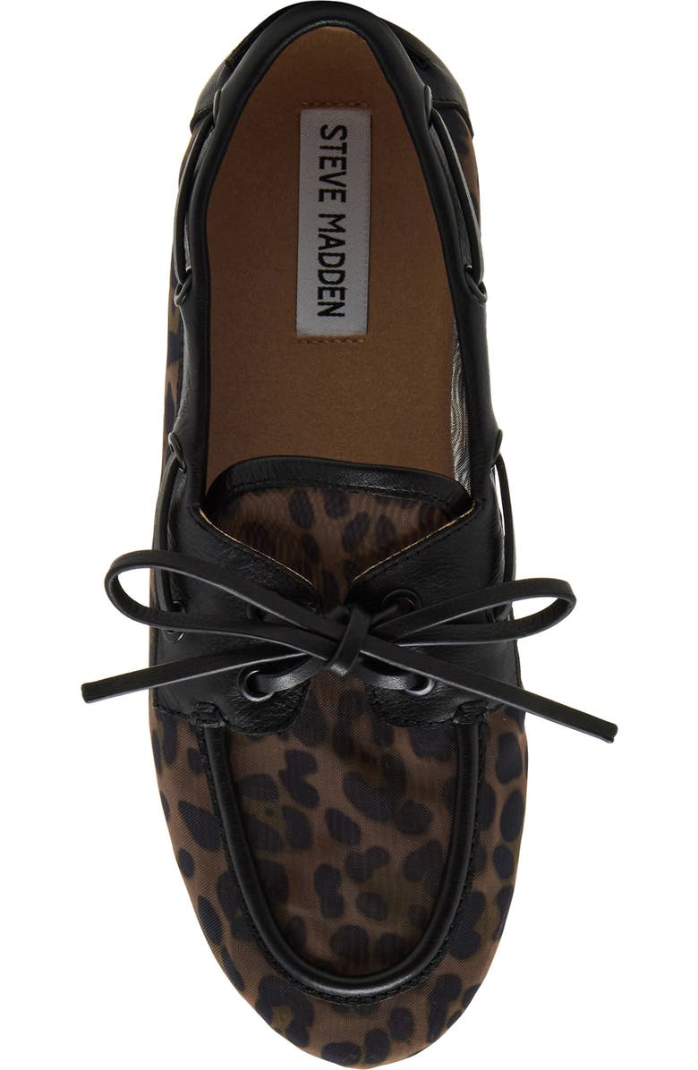 Steve Madden Sag Boat Shoe, Alternate, color, Blk/Leop