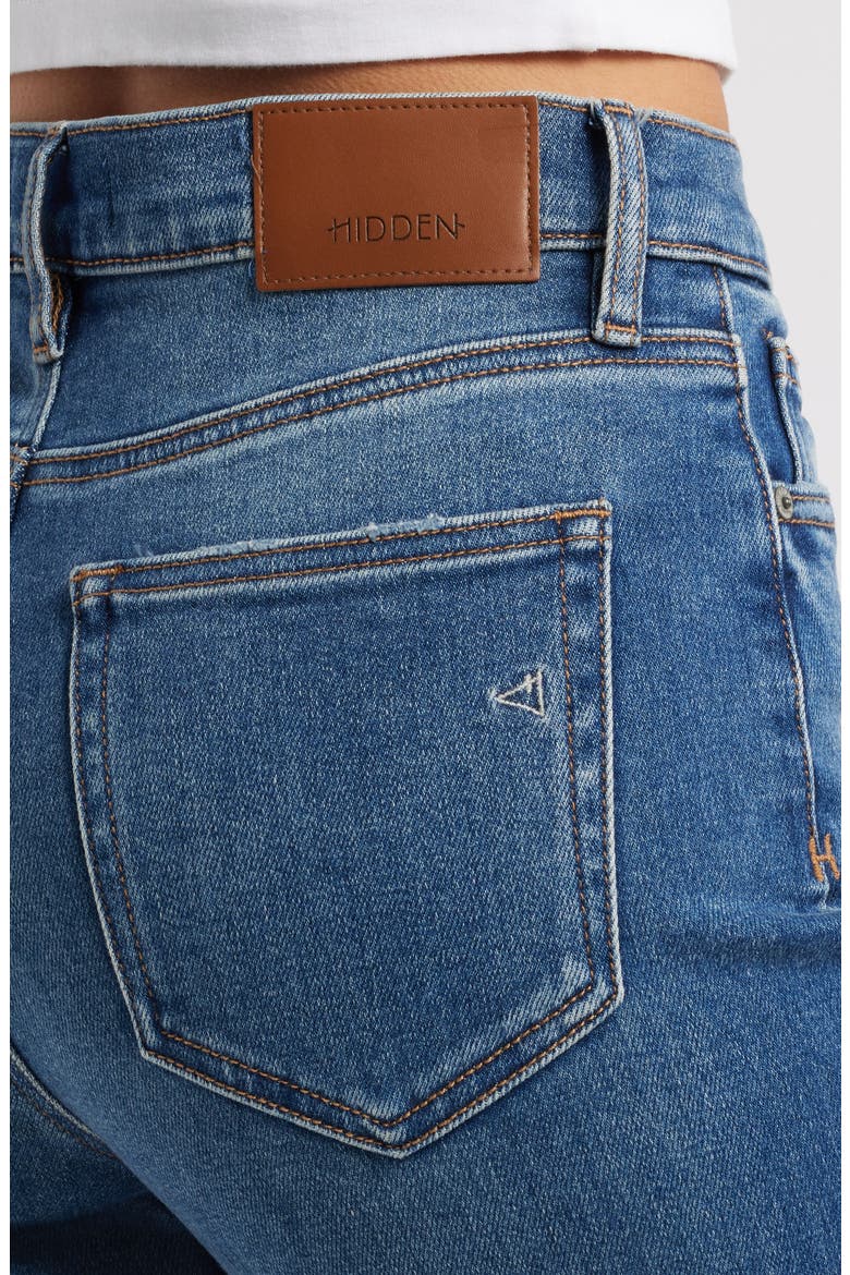 Distressed Relaxed Straight Leg Jeans, Alternate, color, DK WASH