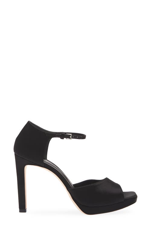 Reformation Gloria Heeled Platform Sandal In Black