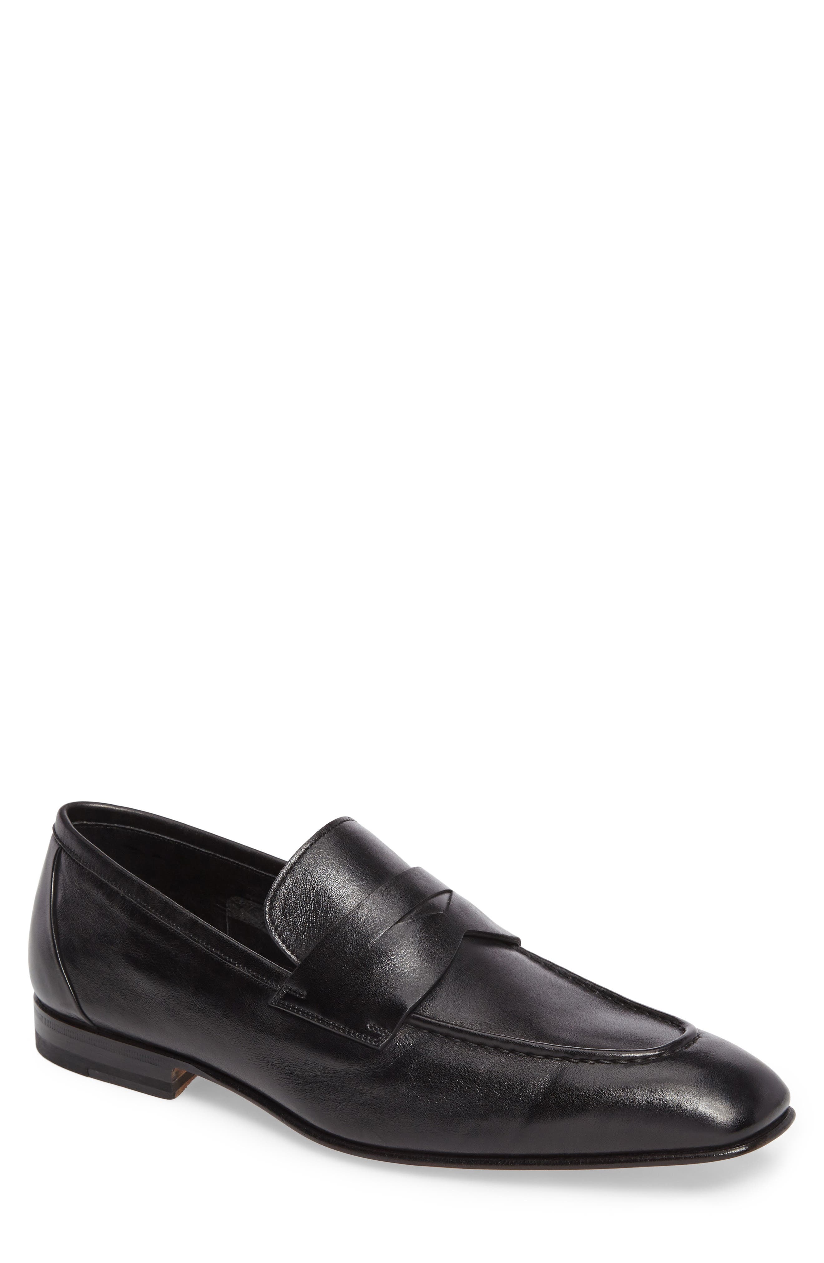 Santoni Gannon Penny Loafer, Main, color, 