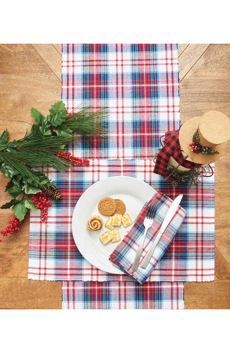 C&F Home Morris Plaid Red and Green Woven Napkin Set of 6, Alternate, color, Green