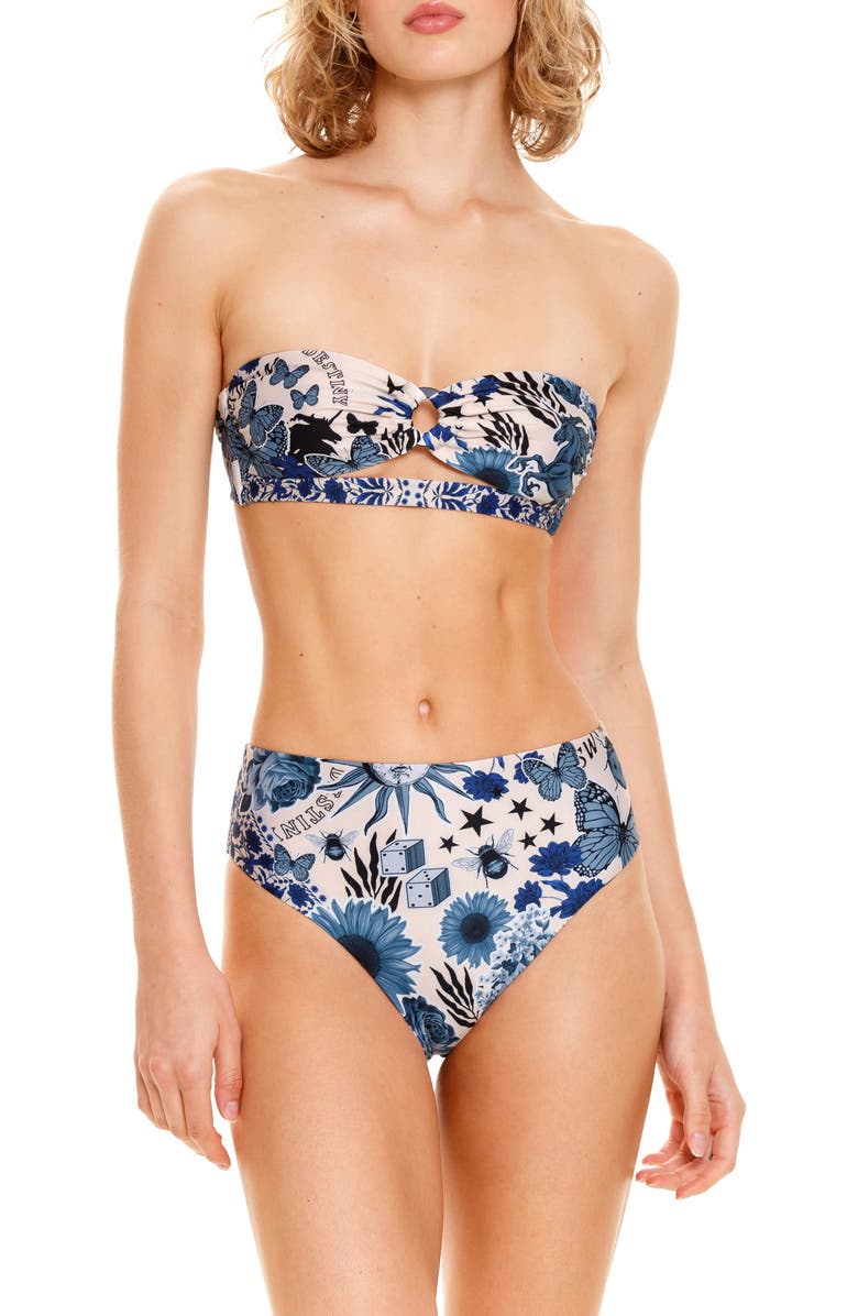 Agua Bendita Penelope High Waist Bikini Bottoms, Alternate, color, 