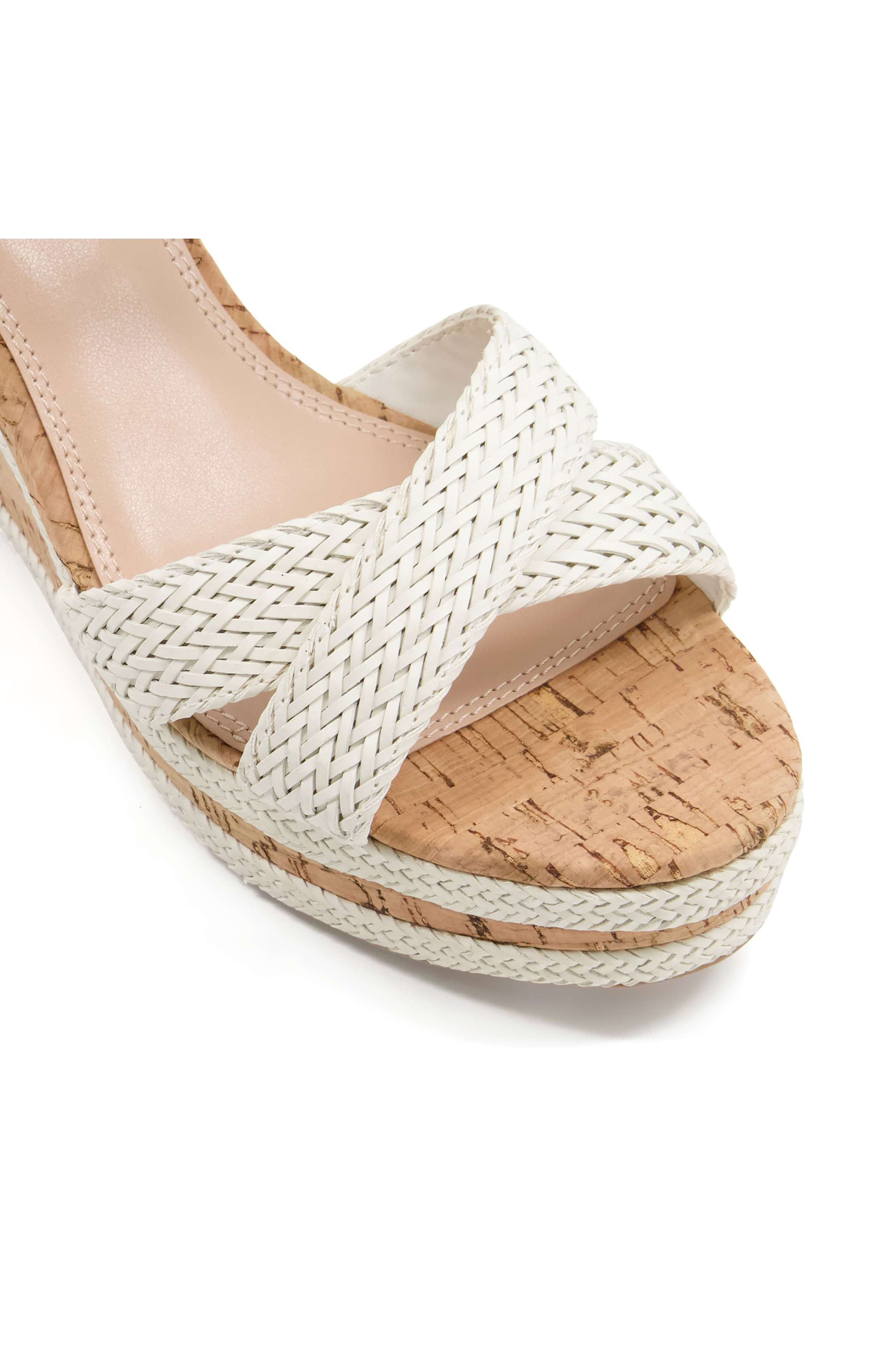 Dune London Kelsia Wedge Sandal, Alternate, color, Off White-Synthetic
