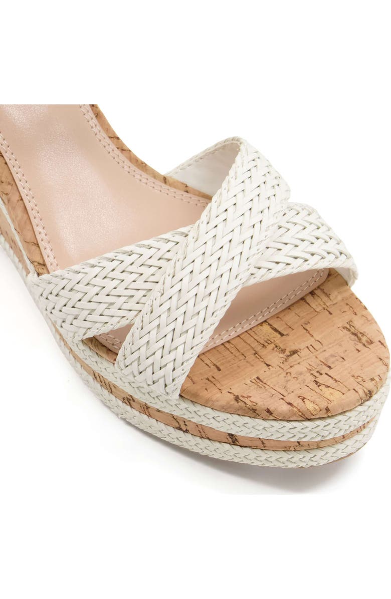 Dune London Kelsia Wedge Sandal, Alternate, color, Off White-Synthetic