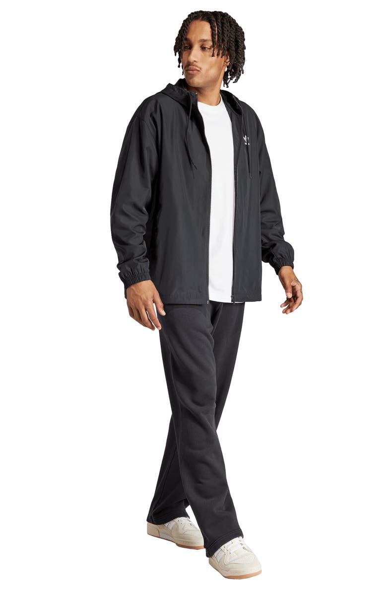 adidas Originals Oversize Adicolor Trefoil Hooded Windbreaker, Alternate, color, 