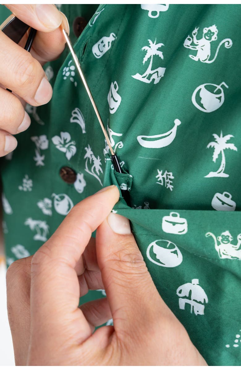 Kenny Flowers The Monkey Business - Short Sleeve Slim Fit Shirt, Alternate, color, Green