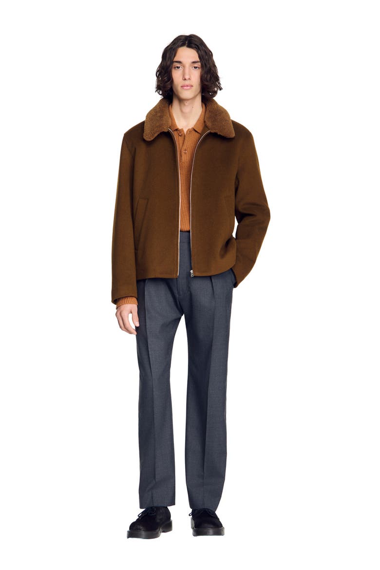 Wool and cashmere jacket, Alternate, color, Camel