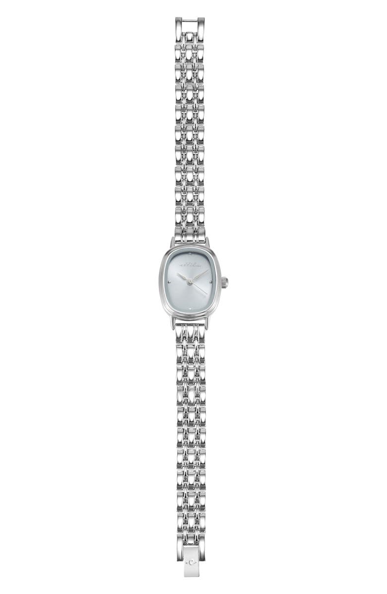 Ettika Mesh Strap Watch, Alternate, color, Silver