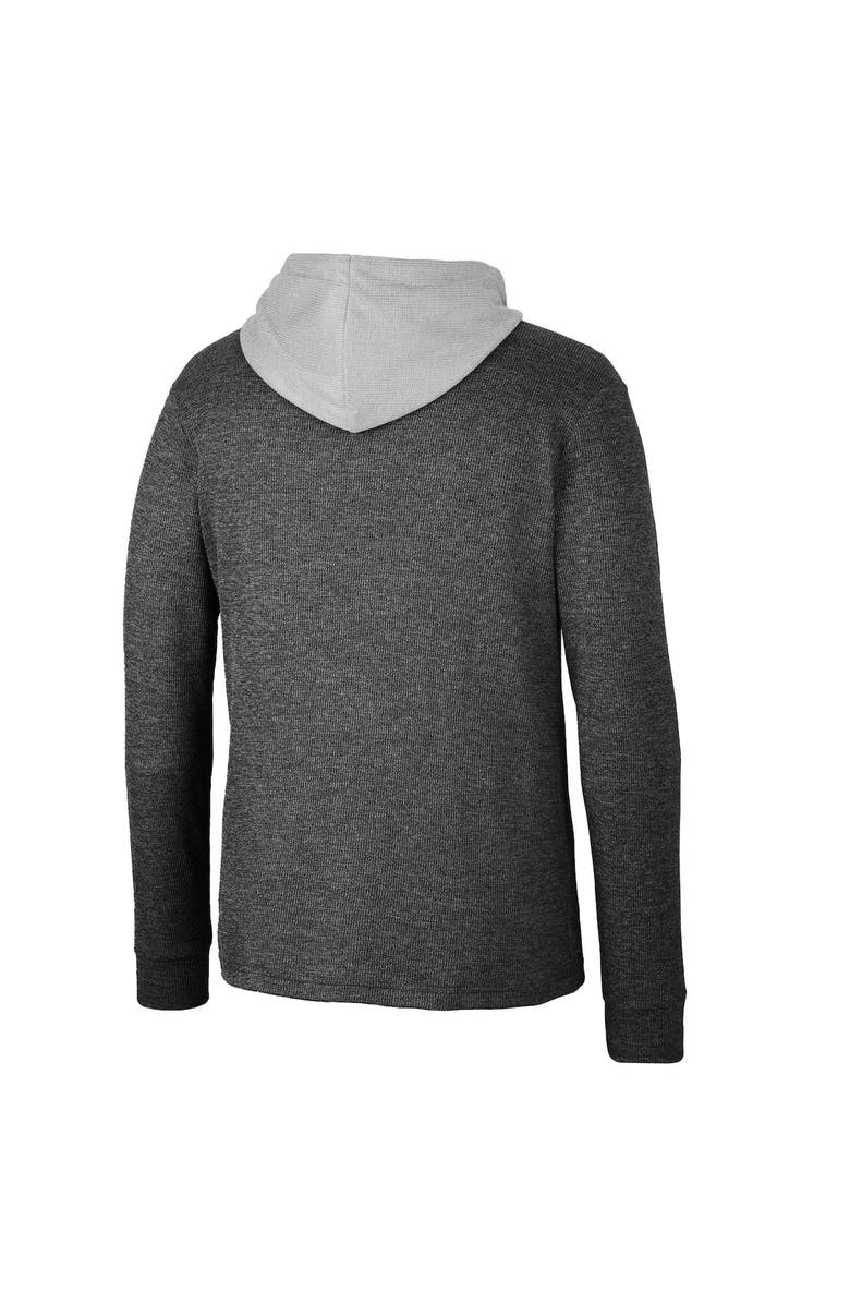 COLOSSEUM Men's Colosseum Black Michigan State Spartans Ballot Waffle-Knit Thermal Long Sleeve Hoodie T-Shirt, Alternate, color, Black