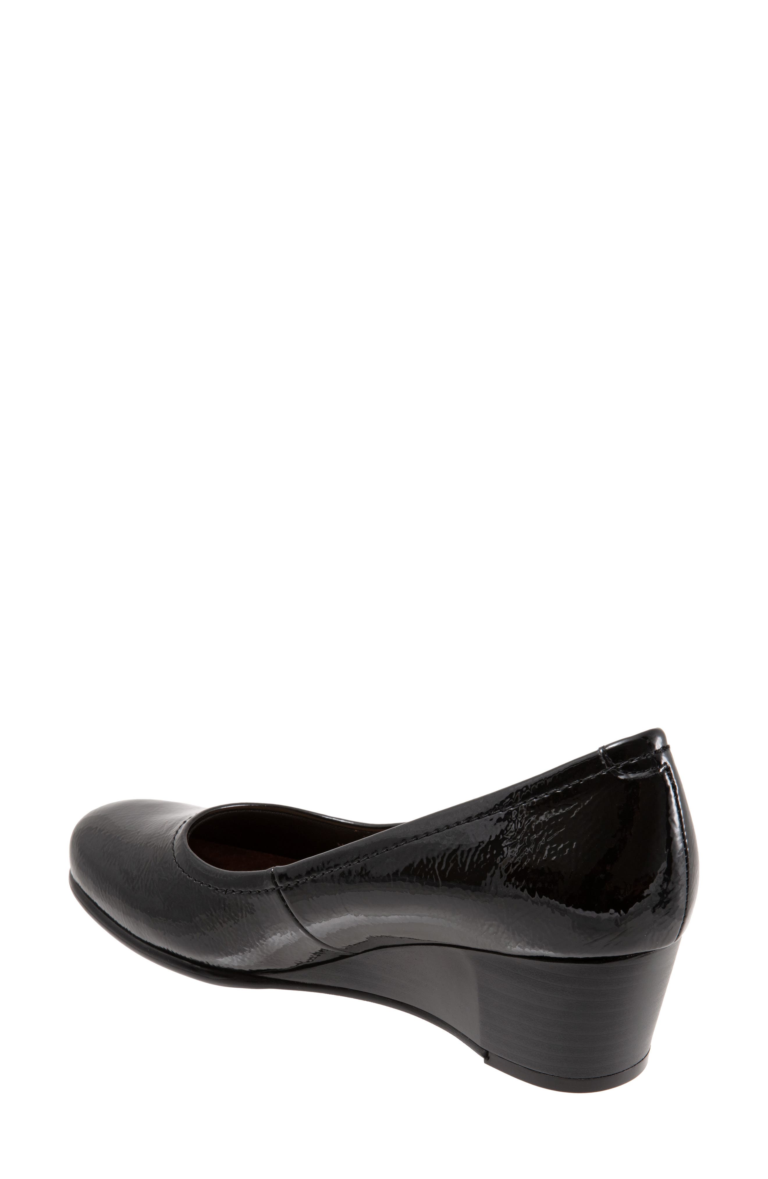 Winnie Wedge Pump, Alternate, color, BLACK FAUX PATENT LEATHER