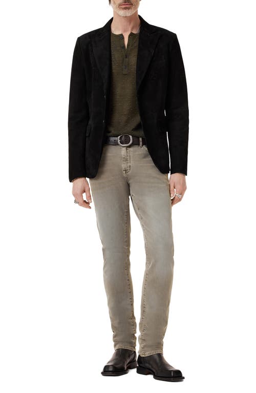 John Varvatos Cabras Wool Short Sleeve Henley Sweater In Black