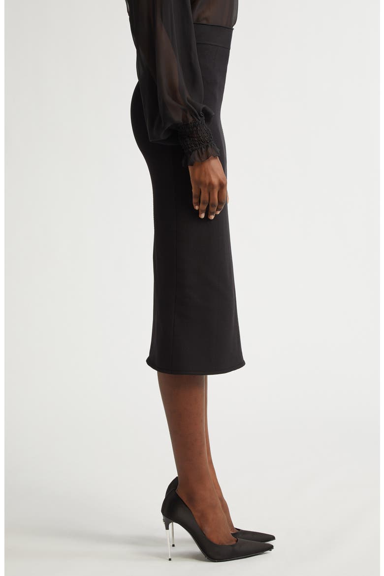 DG Logo Knit Pencil Skirt, Alternate, color, N0000 NERO