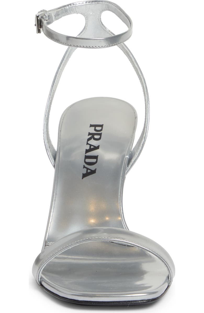 Prada Sandali Ankle Strap Sandal, Alternate, color, Argento