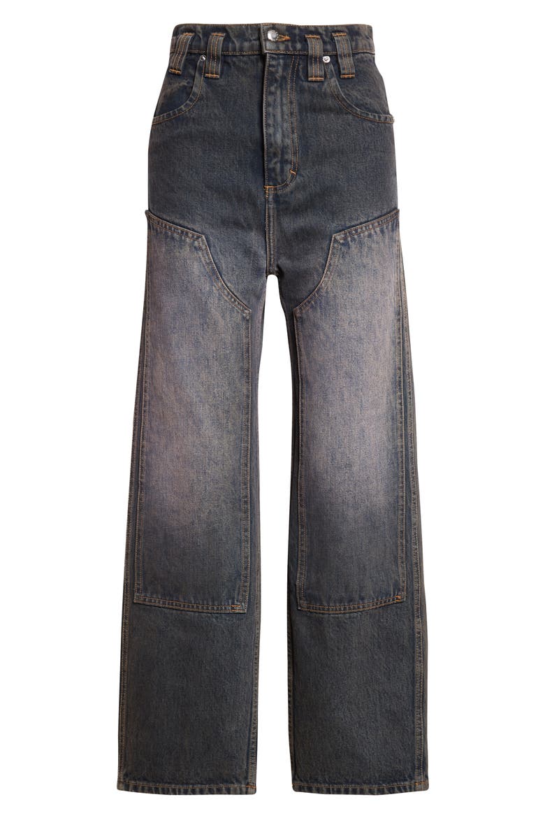 Gender Inclusive Double Knee Baggy Jeans, Alternate, color, MOON ROCK