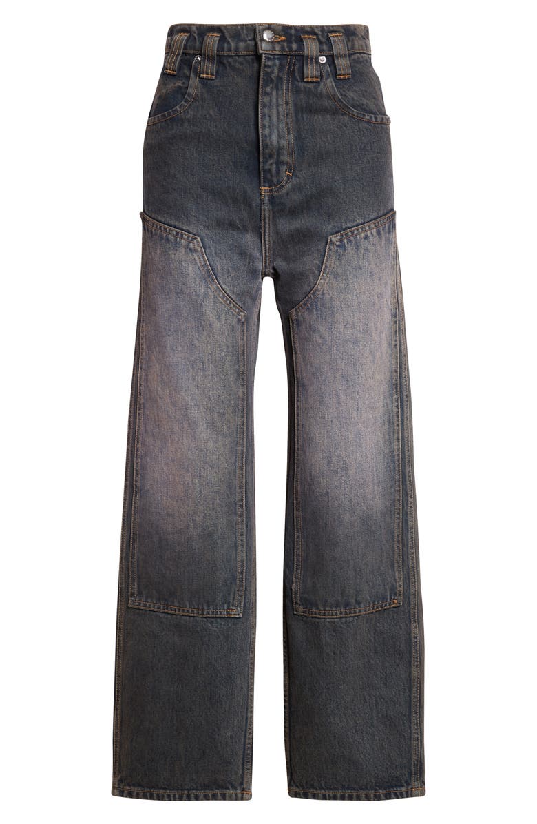 Eckhaus Latta Gender Inclusive Double Knee Baggy Jeans, Alternate, color, Moon Rock