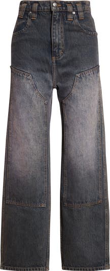 【関税込み】Eckhaus Latta グレー Double Knee バギージーンズ Gray Double Knee Baggy Jeans by Eckhaus Latta on Sale