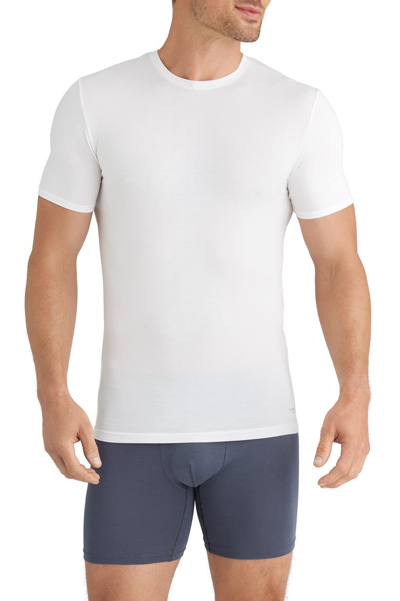 Pack of 3 Essential Cool Cotton Undershirts, Alternate, color, WHITE