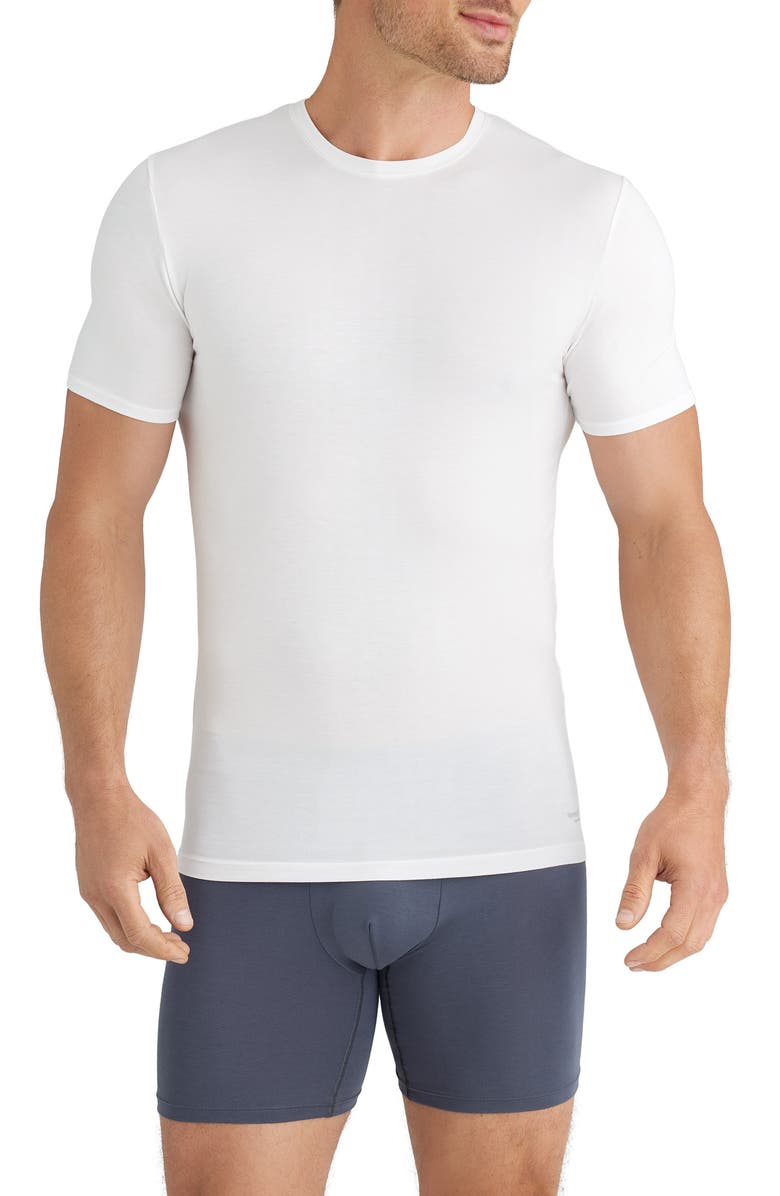 Tommy John Pack of 3 Essential Cool Cotton Undershirts, Alternate, color, White