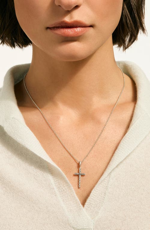 John Hardy Jh Essential Cross Pendant Necklace In Metallic