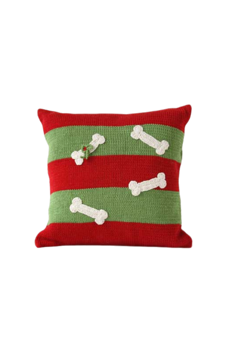 Melange Collection 10 " Dog Bone Pillow, Main, color, Red
