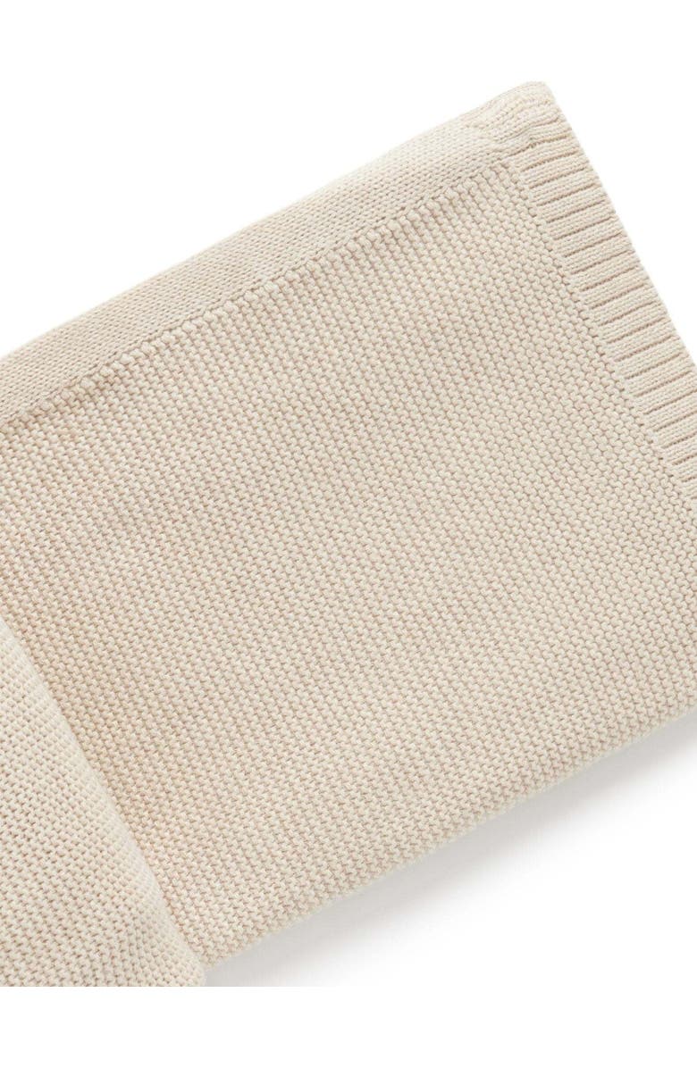 Purebaby Textured Knit Blanket, Alternate, color, Wheat Melange