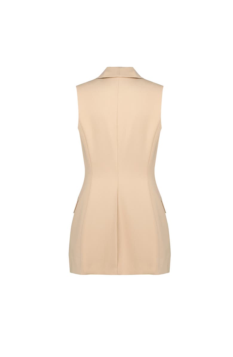 IVONNE Long Tailored Vest, Alternate, color, Beige