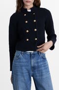 MANGO Double Breasted Knit Blazer